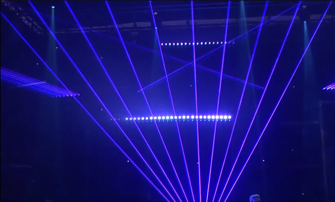 Laser bars beam show